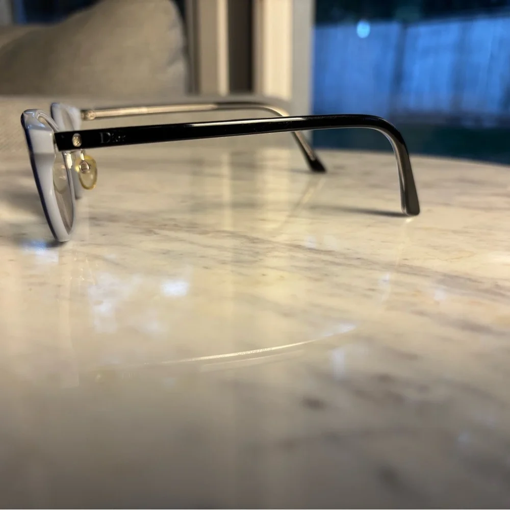 Christian Dior Montaigne 28F Blue SGL Plastic Eyeglasses W/Nose Pads - Picture 4 of 7